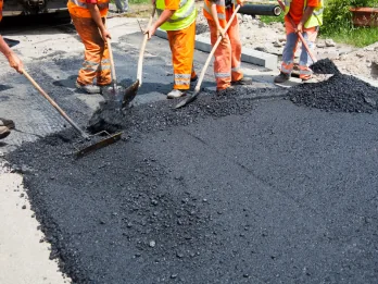 Asphalt Resurfacing work in progress